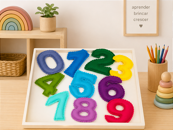 NUMEROS DE FELTRO COLORIDO