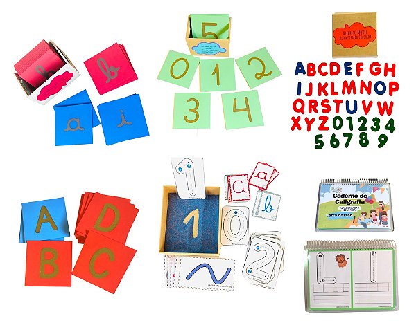 Kit Montessori Alfabetização Colorida