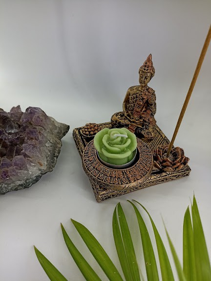 Incensário Castiçal Buda