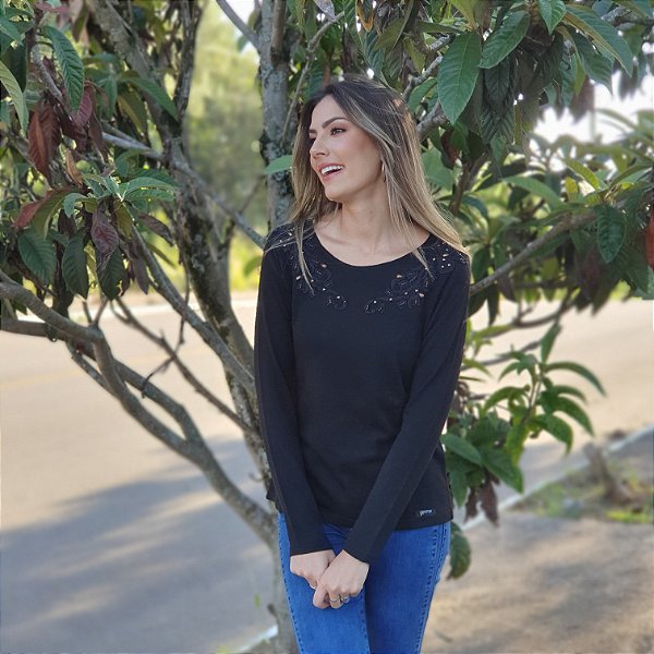 Blusa mullet de malha