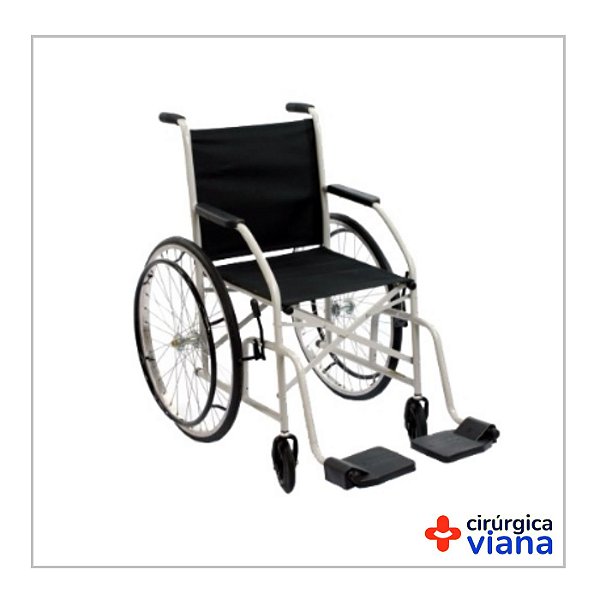 Cadeira de Rodas Adulto Até 100Kg semi obeso (Cds 101) Aro Alumínio pneu maciço