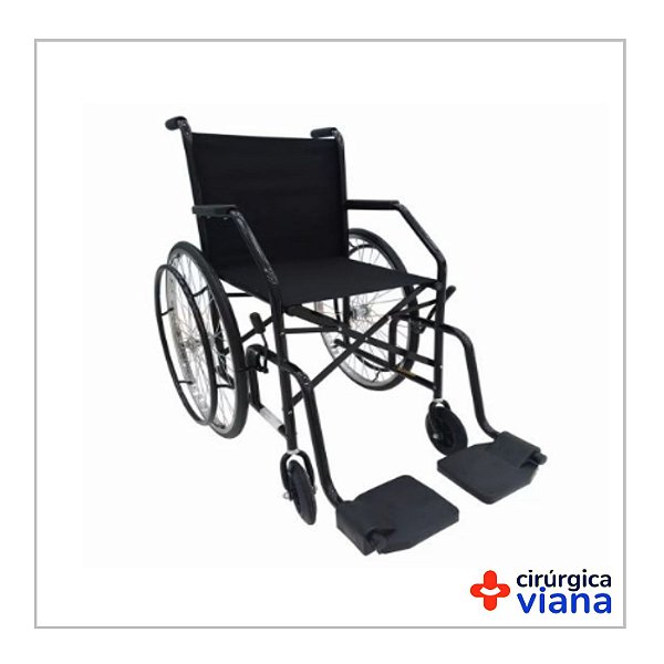 Cadeira De Rodas Adulto Até 85KG Aro de Alumínio Pneu Maciço - CDS 101