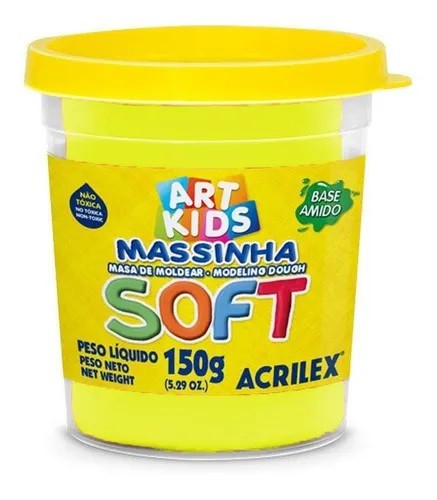 Massa de Modelar Soft 150g Amarelo - Acrilex