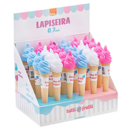 Lapiseira Ice Cream Casquinha De Sorvete Tutti Frutti 0.7mm