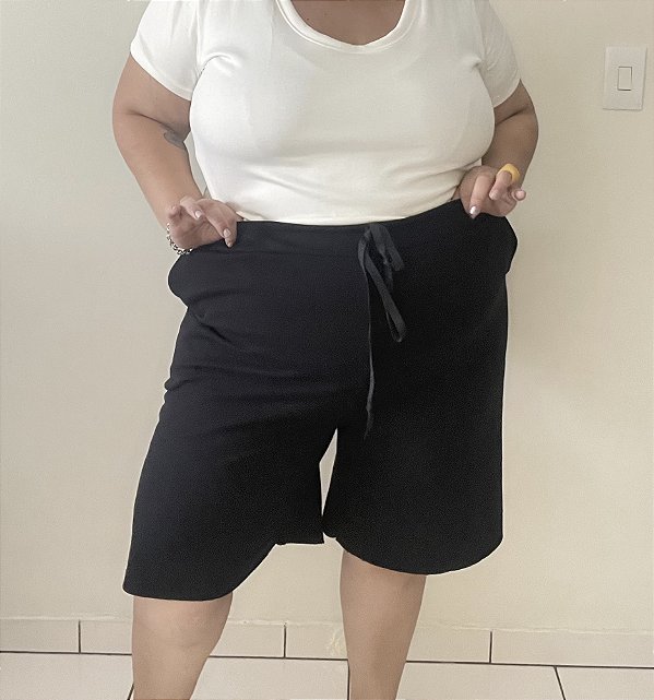Bermuda Moletinho Plus Size