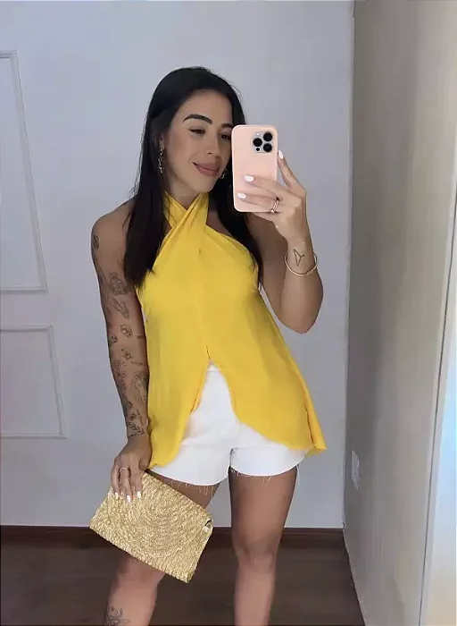 Bata Gaby Frente única - Amarelo