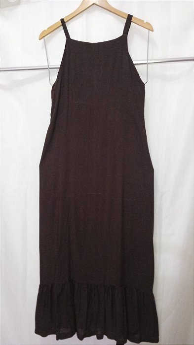 Vestido longo Discret - Marrom
