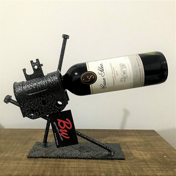 Suporte Vinho - amortecedor craquelado