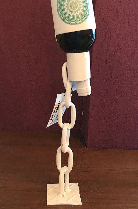 Suporte Vinho - corrente branca