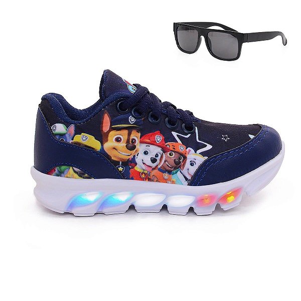 tênis de led da patrulha canina
