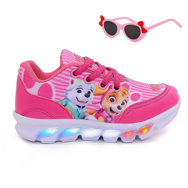tênis de led da patrulha canina