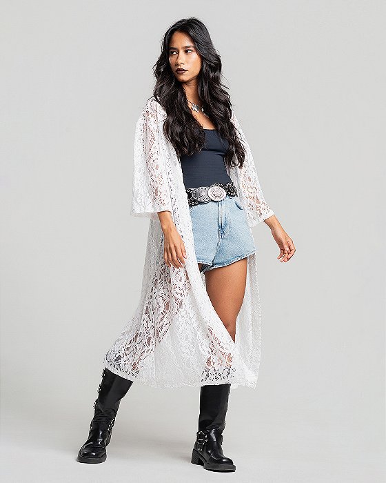 KIMONO RENDA BRANCO