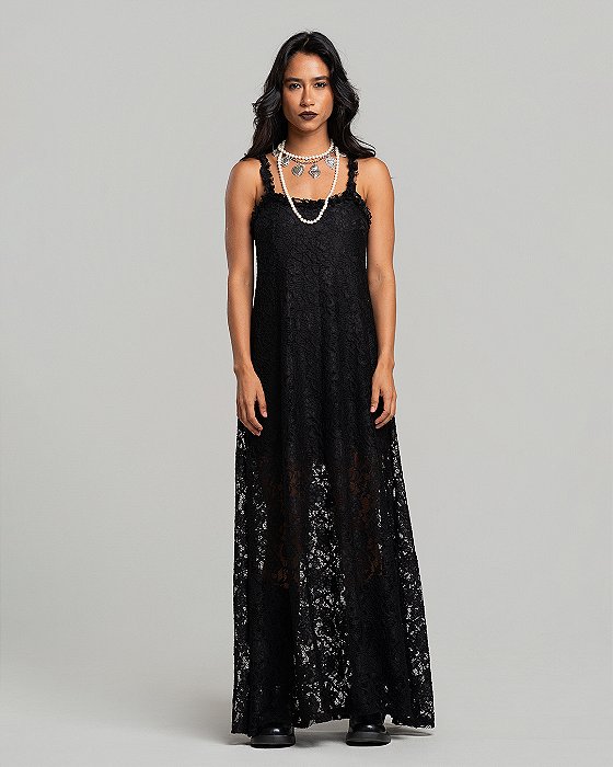 VESTIDO BOHO PRETO