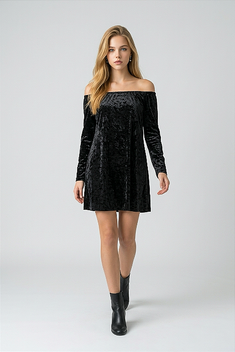 VESTIDO VELUDO CIGANINHA