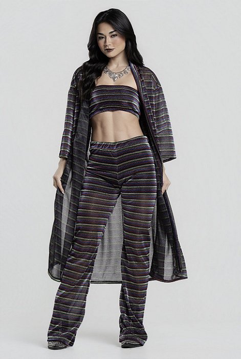 CALÇA LISTRA LUREX