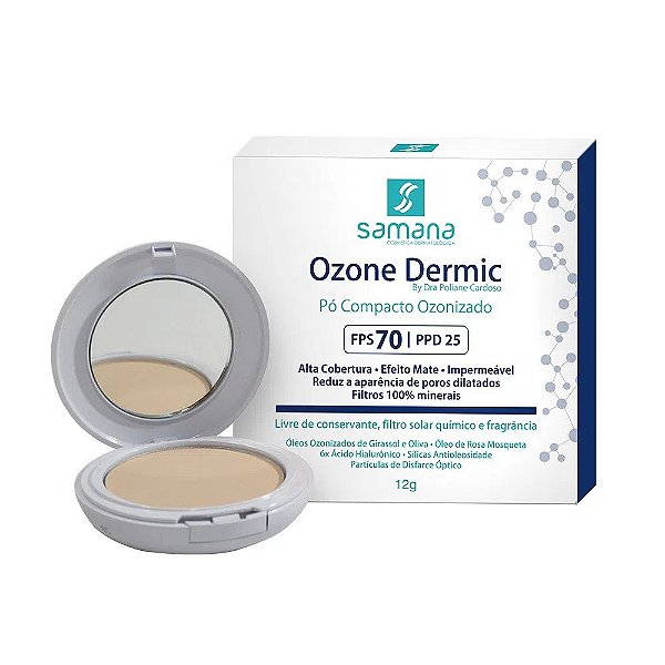 Pó Compacto com Ozônio Ozone Dermic FPS70 Natural