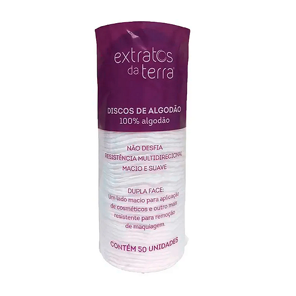 Discos de Algodão Extratos da Terra c/ 50un.
