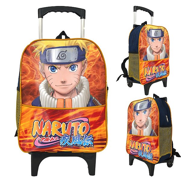 Mochila de Rodinhas pequena para creche Naruto Classico - Izza Presentes