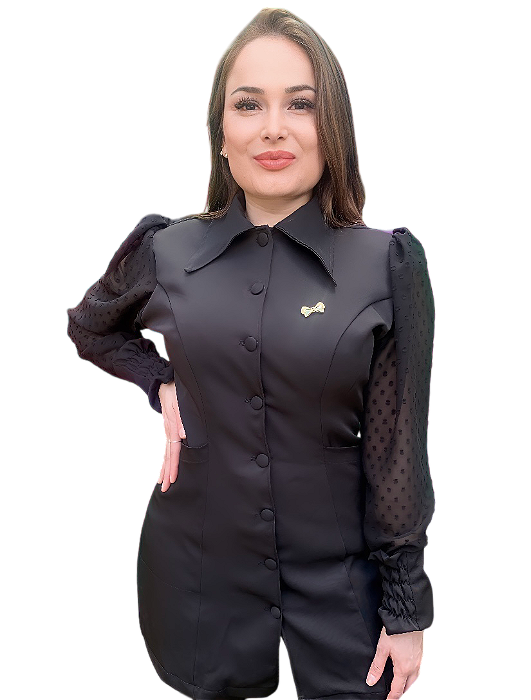 Jaleco Cloe Preto