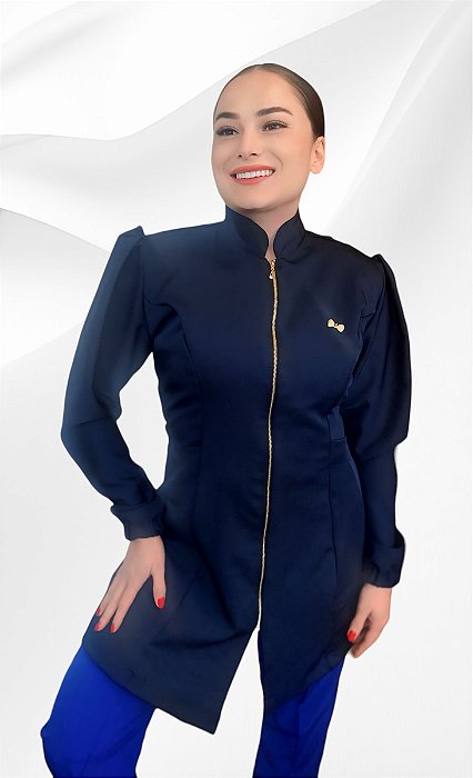 Jaleco Alana Azul Marinho