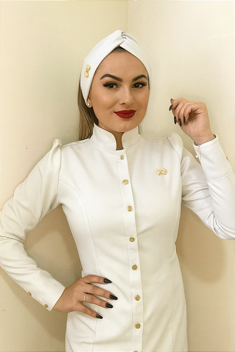 TURBANTE FAIXA BRANCO