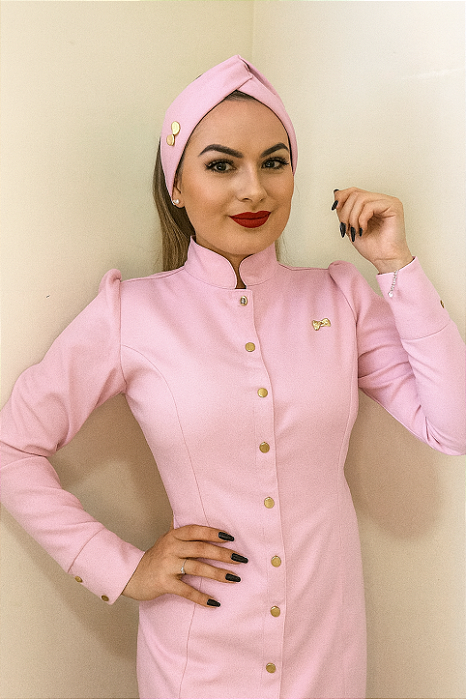 TURBANTE FAIXA ROSA BB