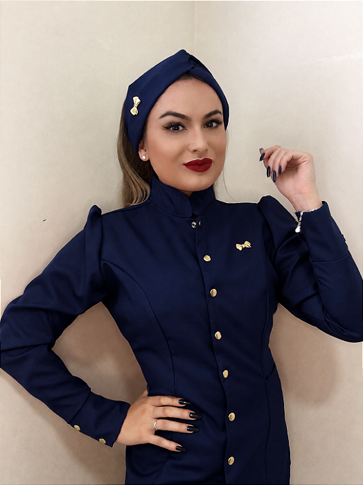 TURBANTE FAIXA MARINHO