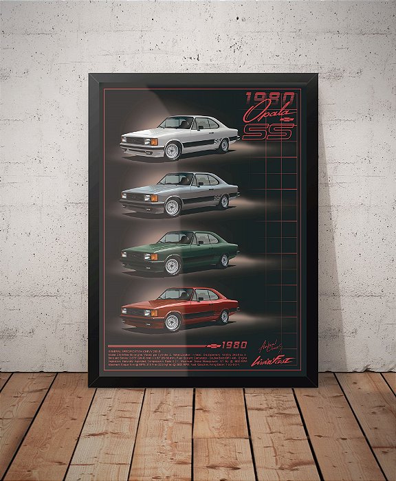 Quadro Chevrolet Opala linha SS 1980