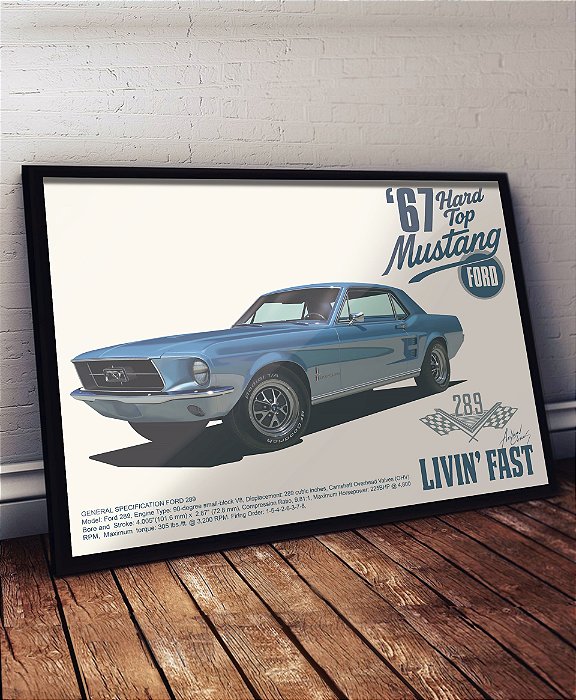 Quadro/Poster '67 Mustang Hard Top