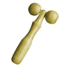 MASSAGEADOR ROLLER  MINI - Manual de Madeira - Auto-Massagem