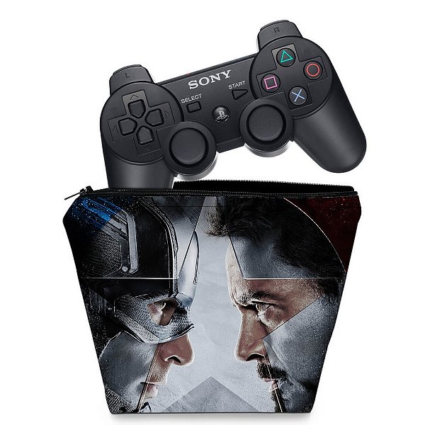 Capa PS3 Controle Case - Capitão America Guerra