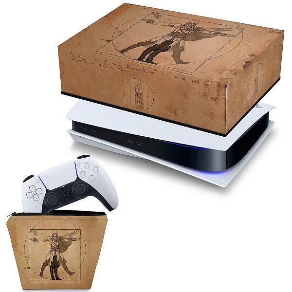 KIT PS5 Capa e Case Controle - Assassin’S Creed Vitruviano