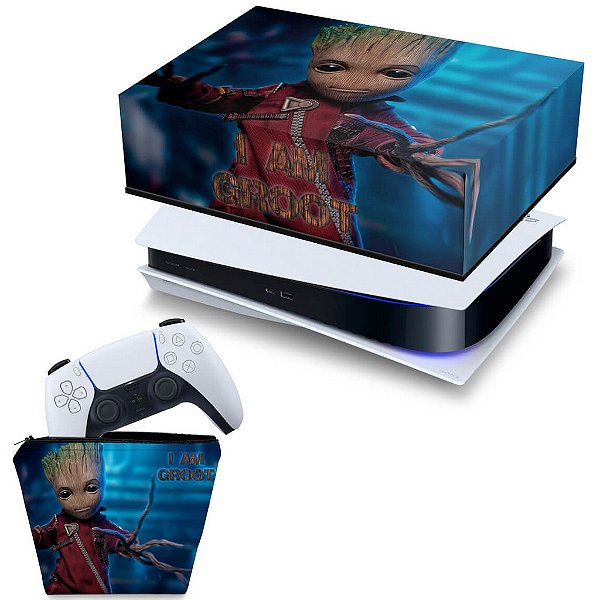 KIT PS5 Capa e Case Controle - Baby Groot
