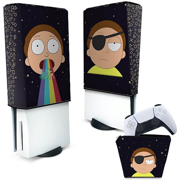 KIT Capa PS5 e Case Controle - Morty Rick And Morty