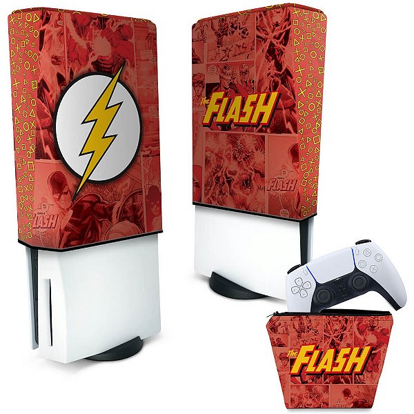 KIT Capa PS5 e Case Controle - The Flash Comics