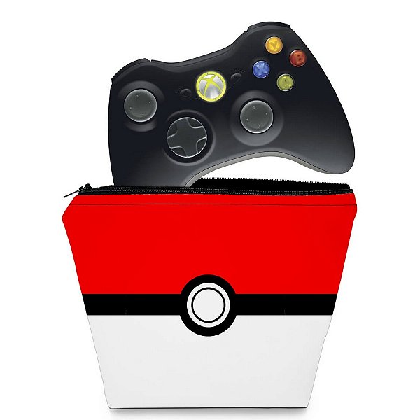 Capa Xbox 360 Controle Case - Pokemon Pokebola