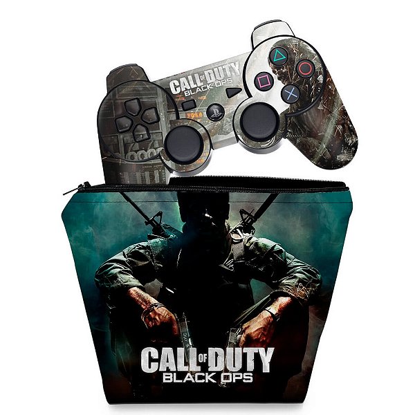 KIT Capa Case e Skin PS3 Controle - Call O Duty Black Ops