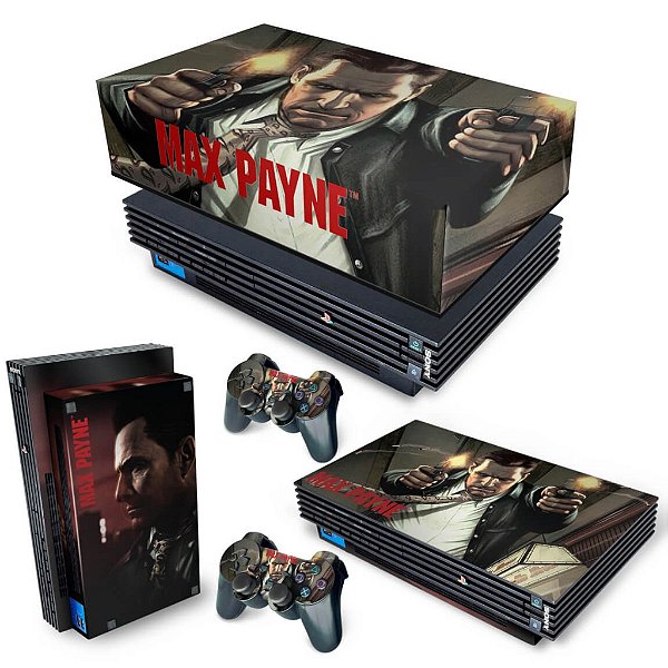 KIT PS2 Fat Skin e Capa Anti Poeira - Max Payne