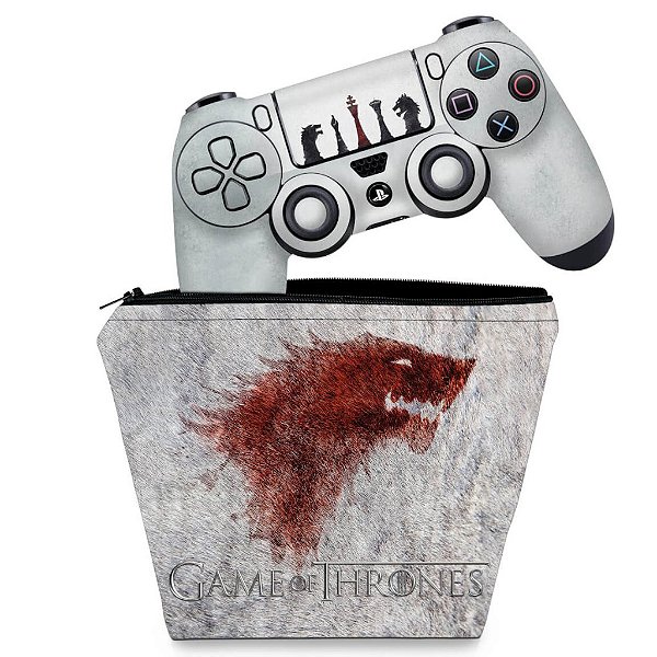 KIT Capa Case e Skin PS4 Controle  - Game Of Thrones #A