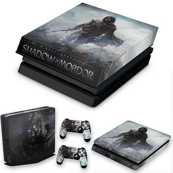 KIT PS4 Slim Skin e Capa Anti Poeira - Middle Earth: Shadow Of Mordor