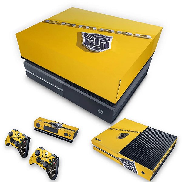 KIT Xbox One Fat Skin e Capa Anti Poeira - Camaro - Transformers