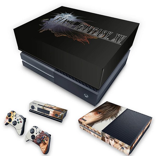 KIT Xbox One Fat Skin e Capa Anti Poeira - Final Fantasy XV #A