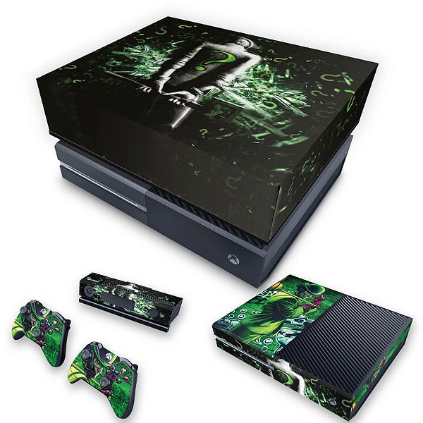 KIT Xbox One Fat Skin e Capa Anti Poeira - Charada Batman