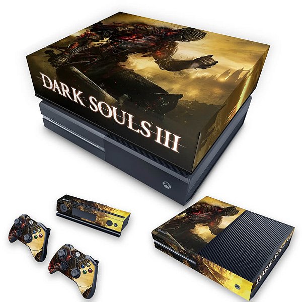 KIT Xbox One Fat Skin e Capa Anti Poeira - Dark Souls 3