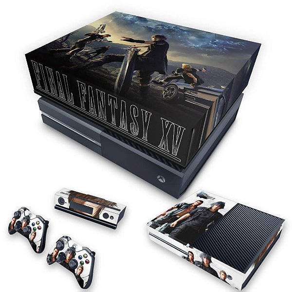 KIT Xbox One Fat Skin e Capa Anti Poeira - Final Fantasy XV #B