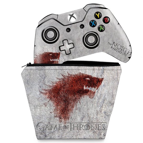 KIT Capa Case e Skin Xbox One Fat Controle - Game of Thrones #A