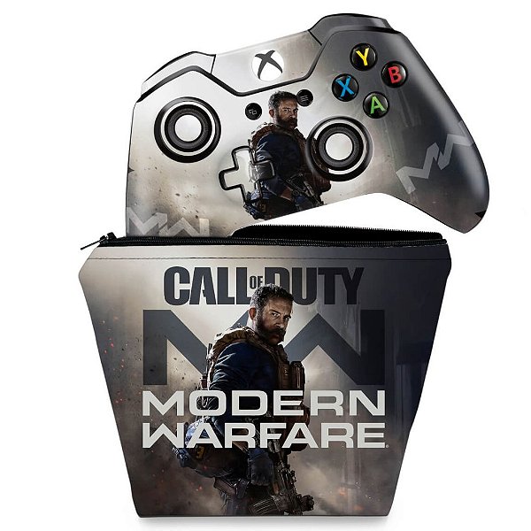 KIT Capa Case e Skin Xbox One Fat Controle - Call Of Duty Modern Warfare