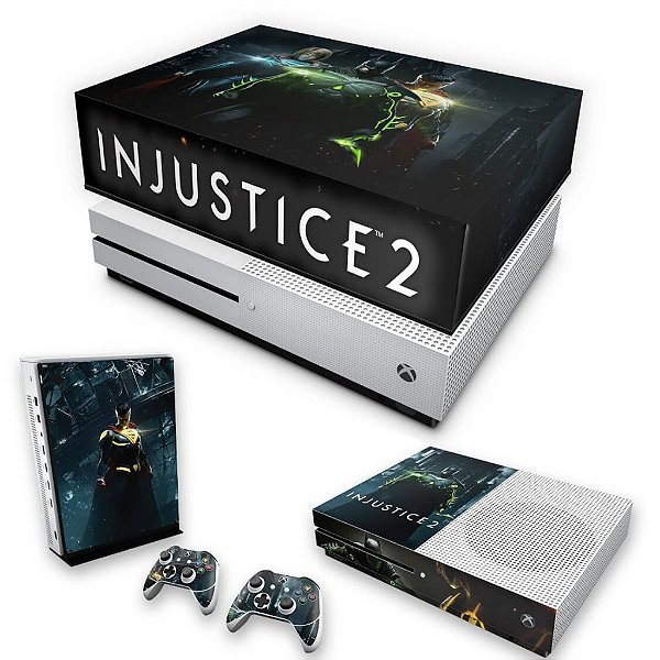KIT Xbox One S Slim Skin e Capa Anti Poeira - Injustice 2