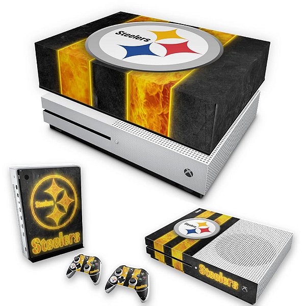 KIT Xbox One S Slim Skin e Capa Anti Poeira - Pittsburgh Steelers - NFL
