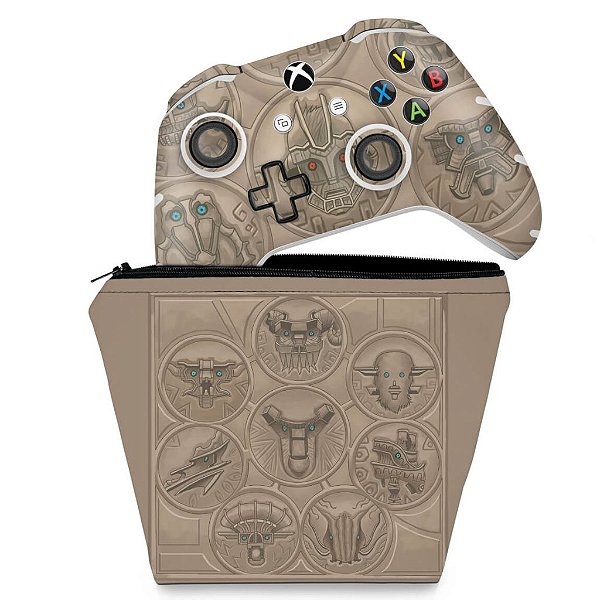 KIT Capa Case e Skin Xbox One Slim X Controle - Shadow Of The Colossus